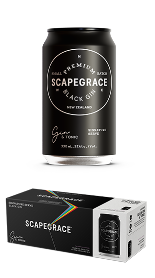 Scapegrace Black Gin & Tonic 10 Pack 330mL Cans (New) ) - (HO-BS)