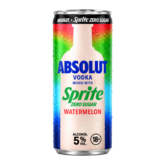 Absolut & Sprite Watermelon Zero Sugar 12 Pack 250mL Cans (New)