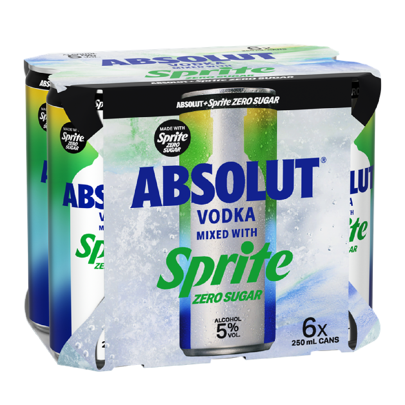 Absolut & Sprite ZERO SUGAR 12 Pack 250mL Cans  (HO-BS)