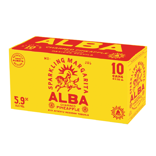 Alba Sparkling Charred Pineapple Margarita 10 Pack 250mL Cans (New)