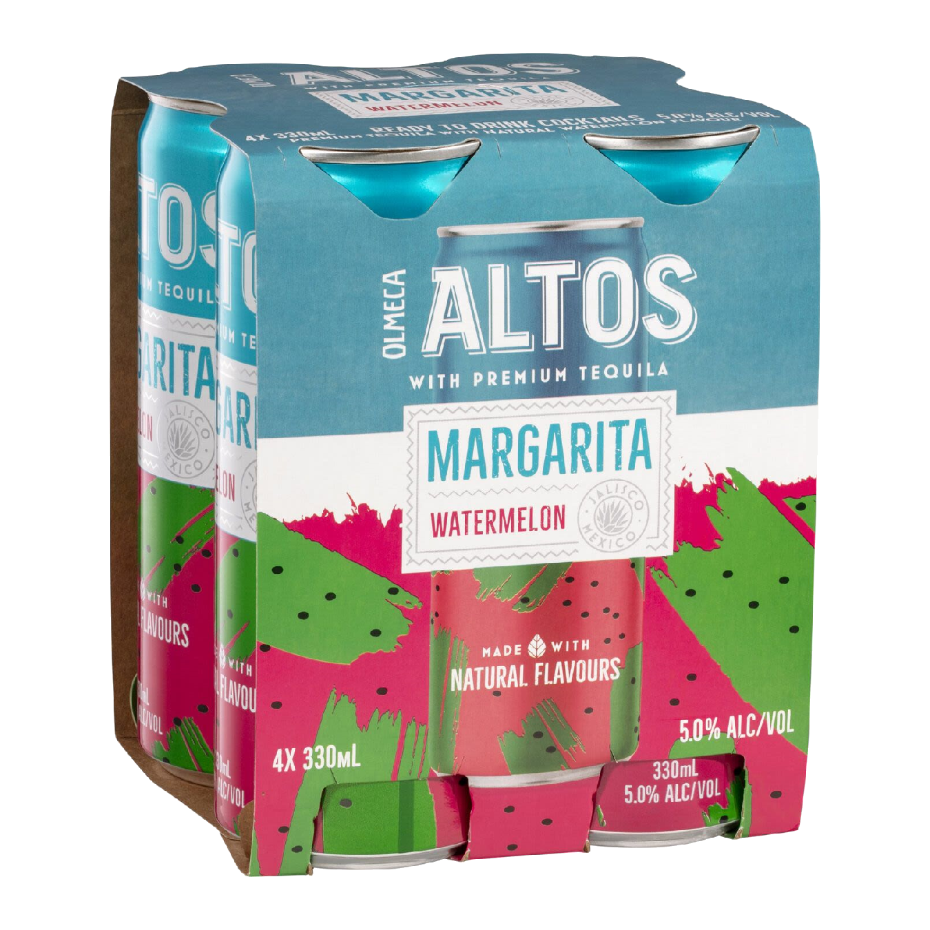 Altos Watermelon Margarita 4 Pack 330mL Cans (New)