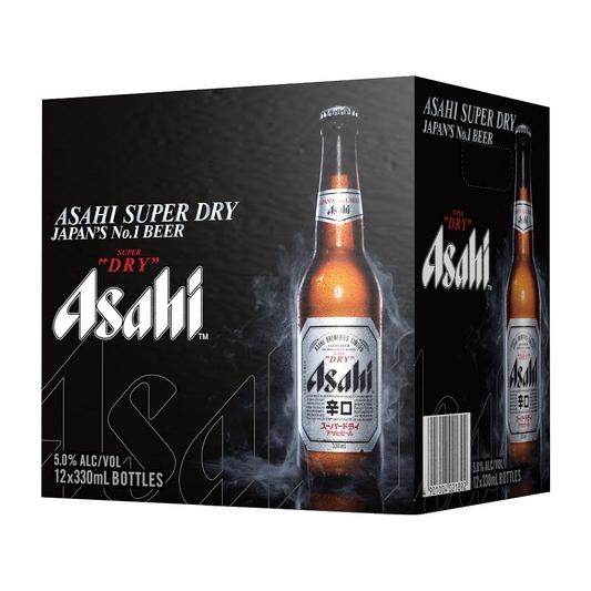 Asahi Super Dry 12 Pack 330ml Bottles - Thirsty Liquor Tauranga