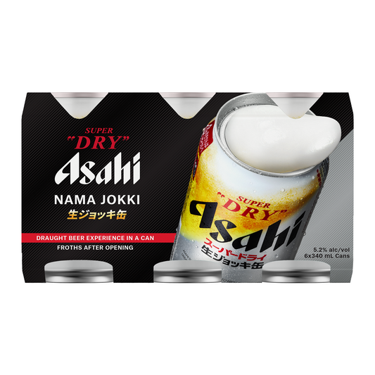 Asahi Super Dry Nama Jokki 6 Pack 340mL Cans (New)