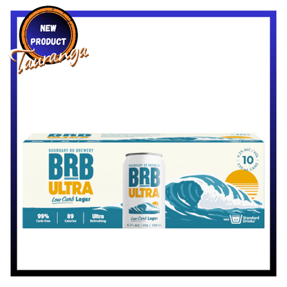 BRB Ultra Low Carb Lager 10 Pack 330mL Cans (New)