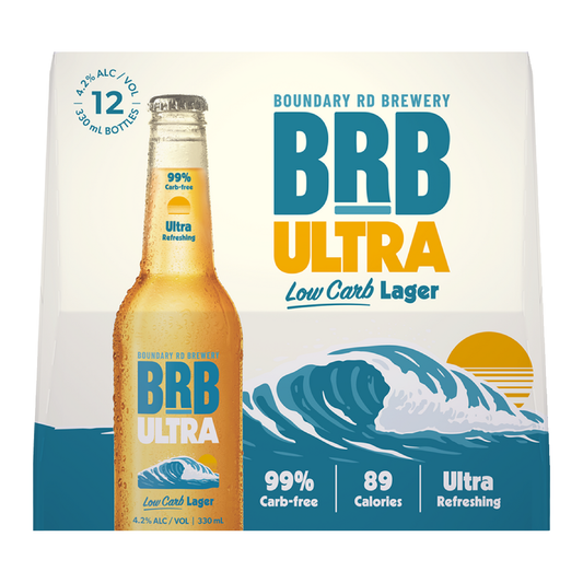 BRB Ultra Low Carb Lager 12 Pack 330mL Bottles (New)