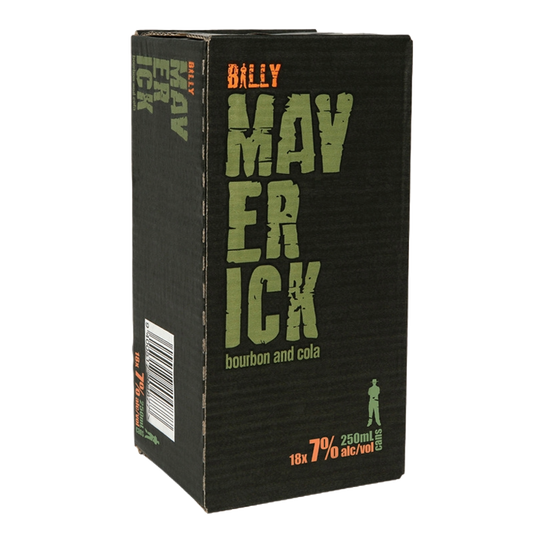 Billy Maverick & Cola 7% 18 Pack 250ml Cans - Thirsty Liquor Tauranga