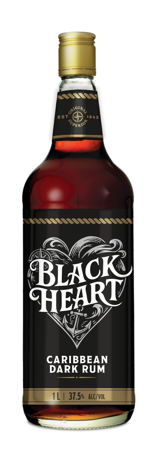 Black Heart Dark Rum 1 Litre - (HO-BS)