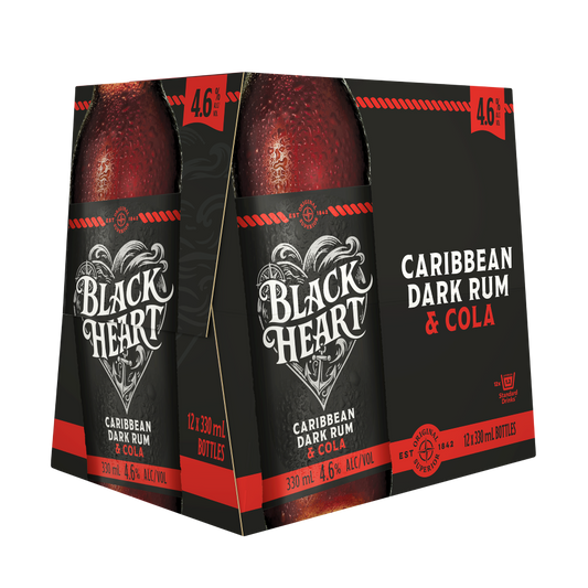 Black Heart 4.6% 12 Pack 330mL Bottles - (HO-BS)