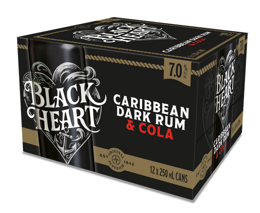 Black Heart 7% 12 Pack 250mL Cans