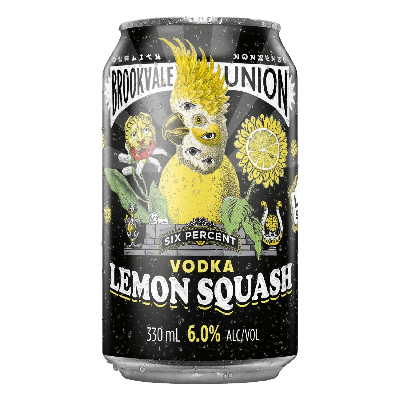 . Brookvale Union Vodka Lemon Squash 4% 10 Pack 330ml Cans (New) (Due Early June)