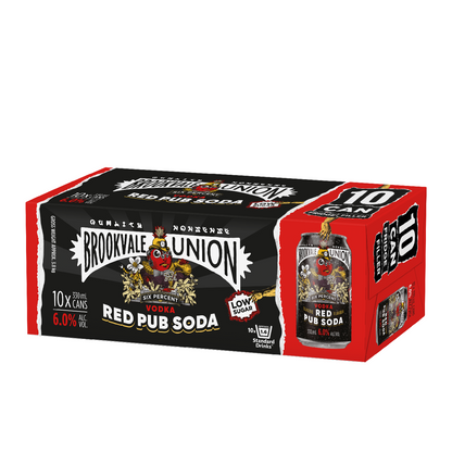 Brookvale Union Red Pub 6% 10 Pack 330mL Cans  (HO-BS) Hybrid