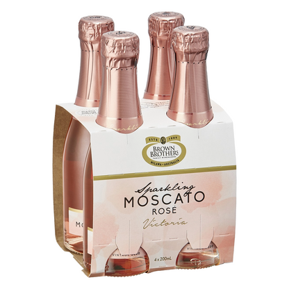 Brown Brothers Sparkling Moscato Rose 4 Pack 200ml