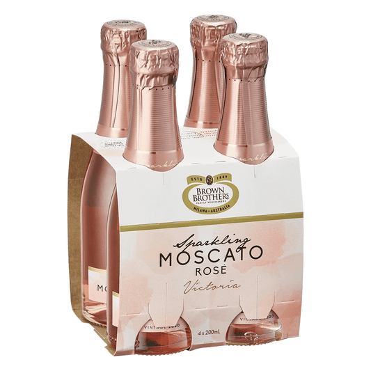 Brown Brothers Sparkling Moscato Rose 4 Pack 200mL