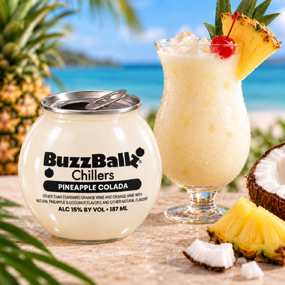 BuzzBallz Chillers 15% Pineapple Colada 187mL