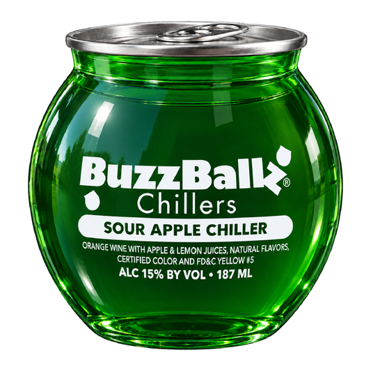 BuzzBallz Chillers 15% Sour Apple 187mL (New)