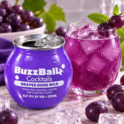 BuzzBallz Cocktails 15% Grapes Gone Wild 200mL (New)