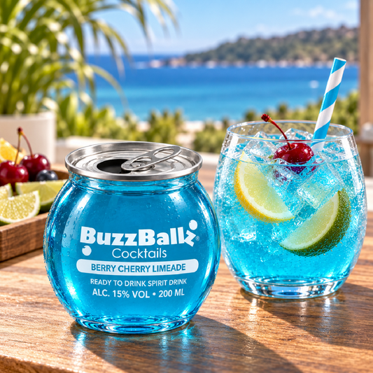 BuzzBallz Cocktails 15% Berry Cherry Limeade 200mL (New)