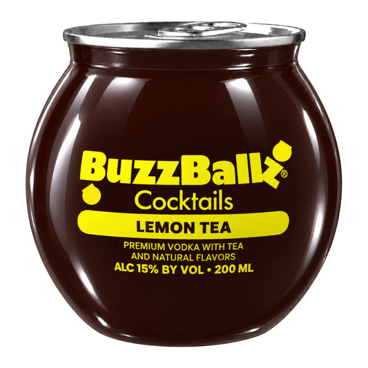BuzzBallz Cocktails 15% Lemon Tea 187mL (New) - (S-OOS)