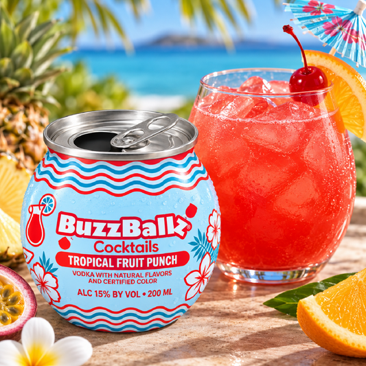 BuzzBallz Cocktails 15% Tropical Punch 200mL (New)