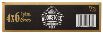 Woodstock 7% Bourbon & Cola 6 Pack 330mL Cans