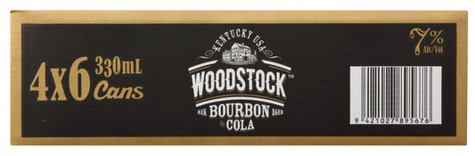 Woodstock 7% Bourbon & Cola 6 Pack 330mL Cans