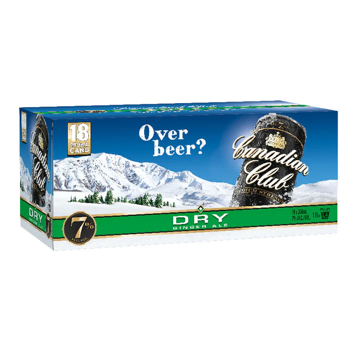 Canadian Club 7% 18 Pack 250mL Cans (HO-BS)