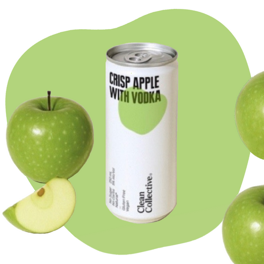 .Clean Collective Crisp Apple Vodka 5% 12 Pack 250mL Cans (New) (Due End of September)