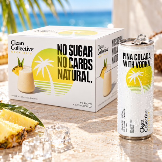 Clean Collective Pina Colada 5% 12 Pack 250mL Cans (New) - (HO-BS)