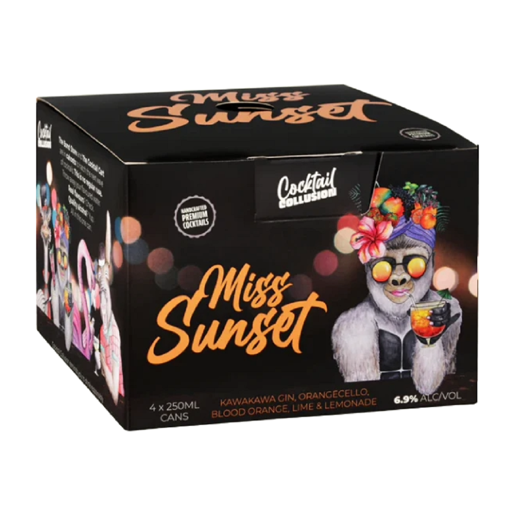 Cocktail Collusion Miss Sunset Gin Cocktail 6.9% 4 Pack 250ml Cans