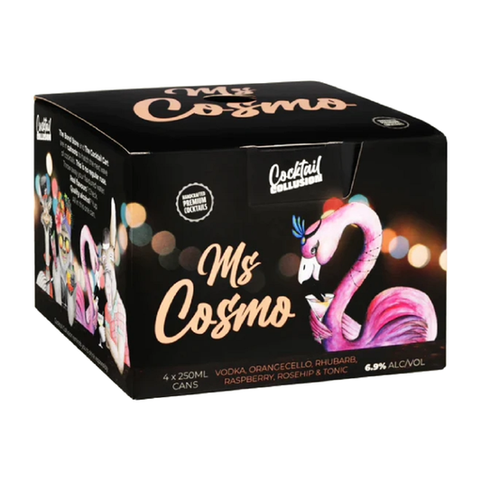 Cocktail Collusion Ms Cosmo Vodka Cocktail 6.9% 4 Pack 250ml Cans