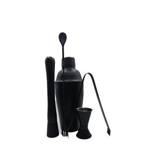 Cocktail Shaker Matte Black 5 Pieces