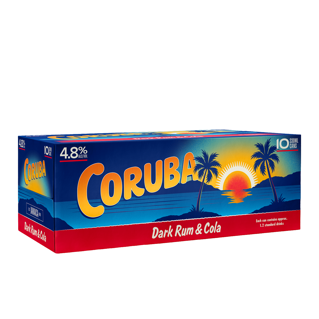 Coruba Original Rum & Zero Cola 4.8% 10 Pack 330mL Cans (New) (HO-BS)