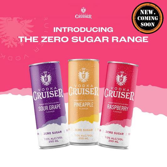 Cruiser Vodka 7% Pineapple Zero Sugar 12 Pack 250mL Cans (New)