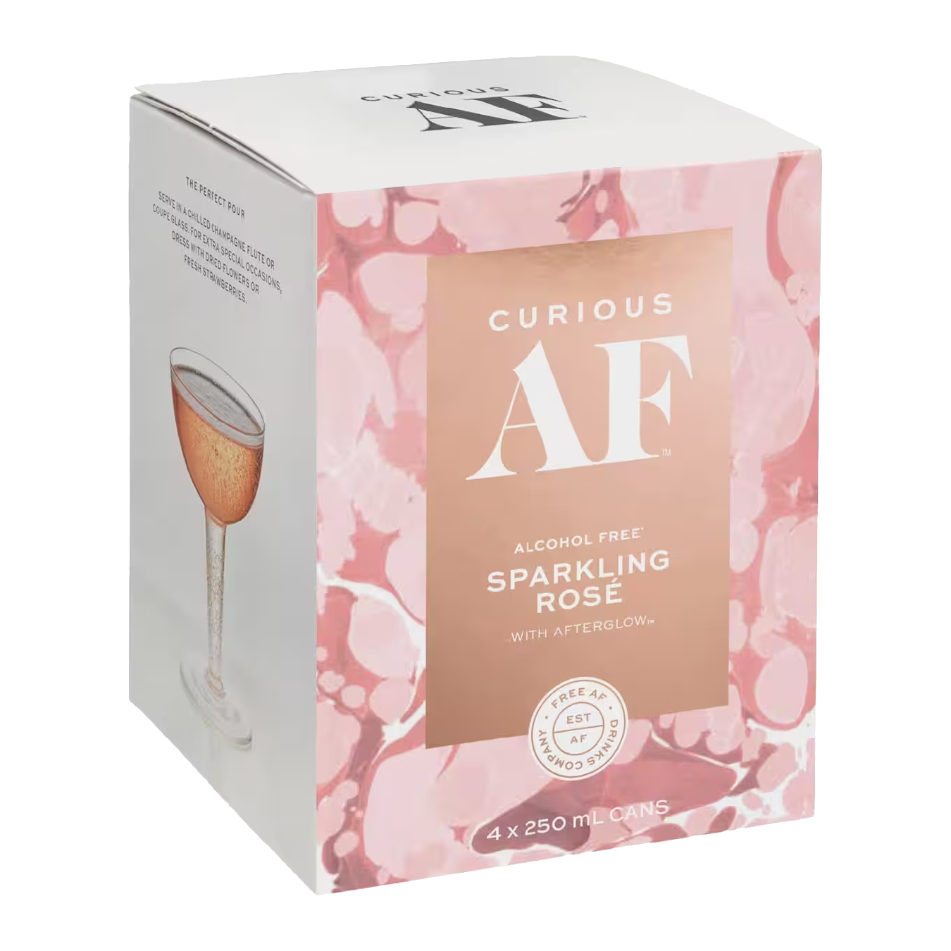 Curious AF ZERO 0% Sparkling Rosé 4 Pack 250mL Cans - (TLT-EOL)