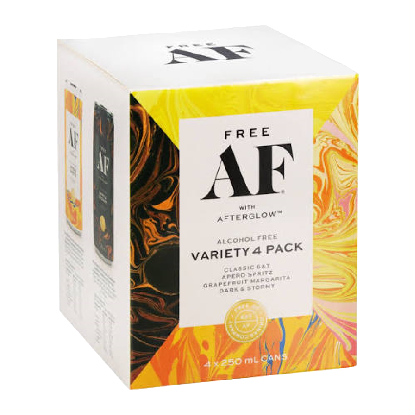 Curious AF ZERO 0% Variety 4 Pack 250mL Cans - (TLT-EOL)