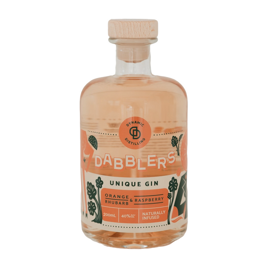 Dabblers Orange, Raspberry & Rhubarb Gin 200ml