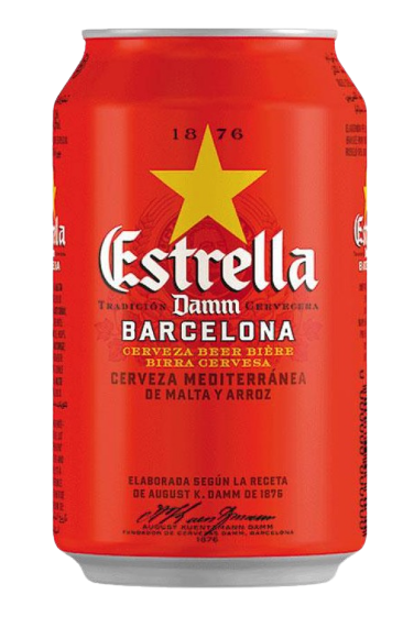 .  Estrella Damm 12 Pack 330mL Cans (Due March) (New)