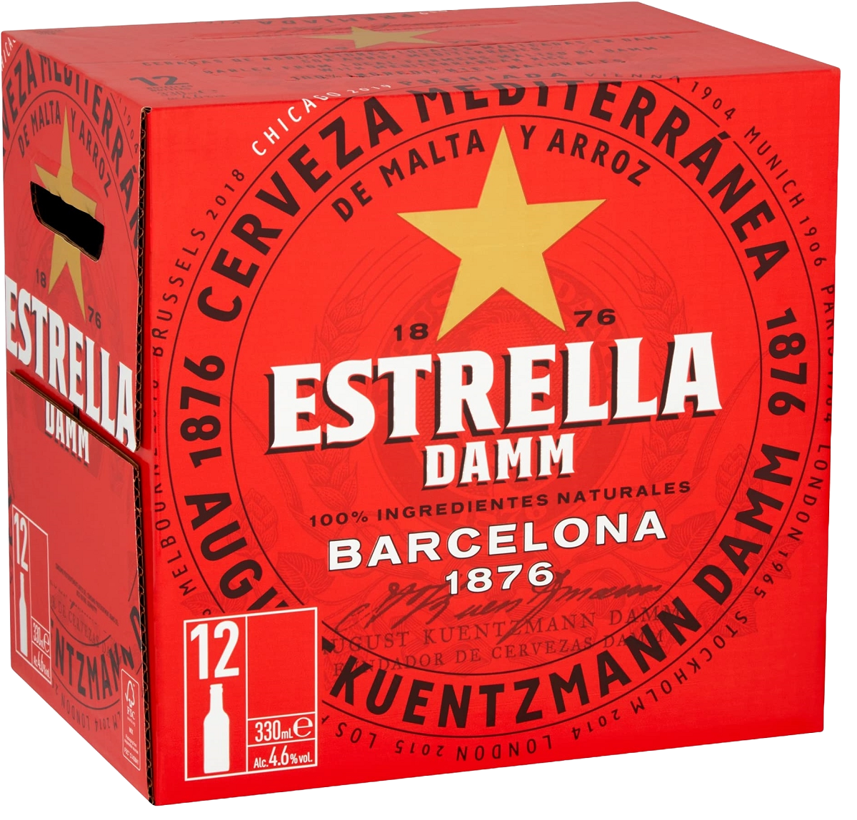 Estrella Damm 12 Pack 330ml Bottles (Supplier out of Stock)
