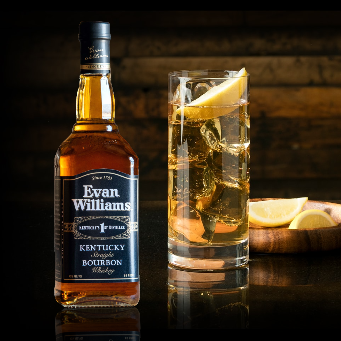 Evan Williams Black Label Bourbon 1L (New-TLT) (TLT-MS)