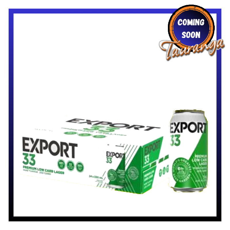 . Export 33 24 Pack 330mL Cans (New) (Due Late September)