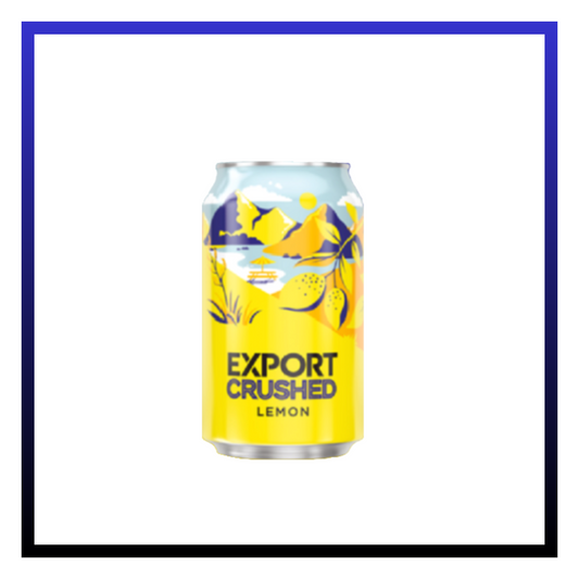 .  Export Crushed Lemon 12 Pack 330mL Cans (New) (Due Second Week October)