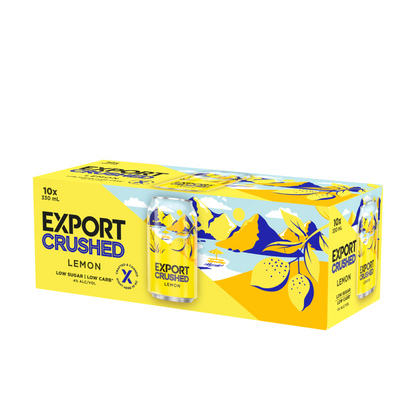 Export Crushed Lemon 10 Pack 330mL Cans (New)