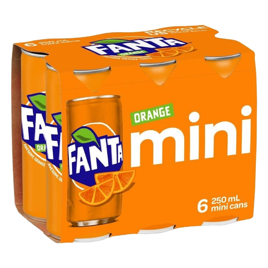 Fanta Orange 6 Pack 250ml Cans