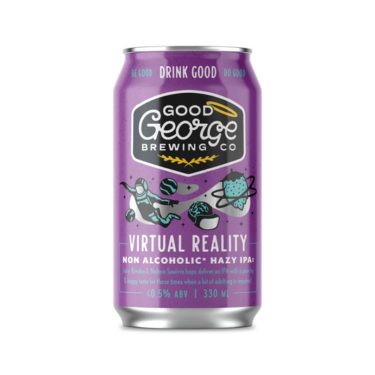 Good George Virtual Reality Non-Alcoholic Hazy IPA 6 Pack 330mL Cans (New)