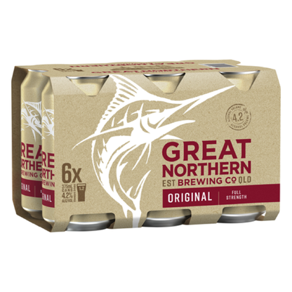 Great Northern Original Lager 4.2% 6 Pack 375mL Cans
