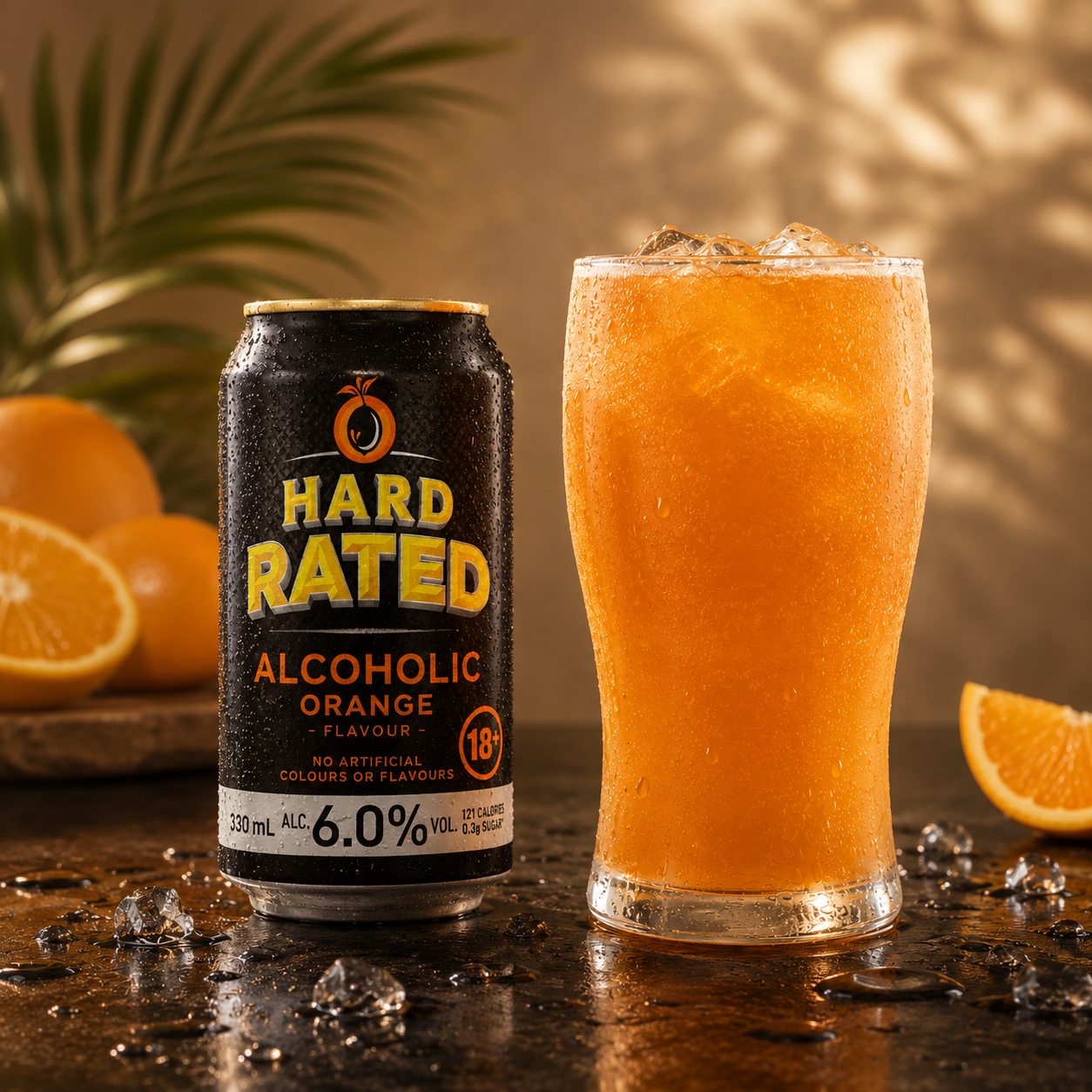 Hard Rated Orange 6% 6 Pack 330mL Cans (New)