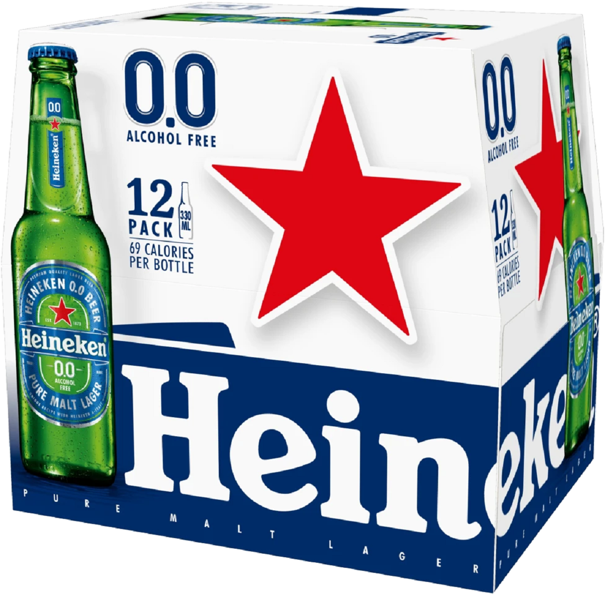 Heineken Alcohol Free Beer 0% 12 Pack 330ml Bottles