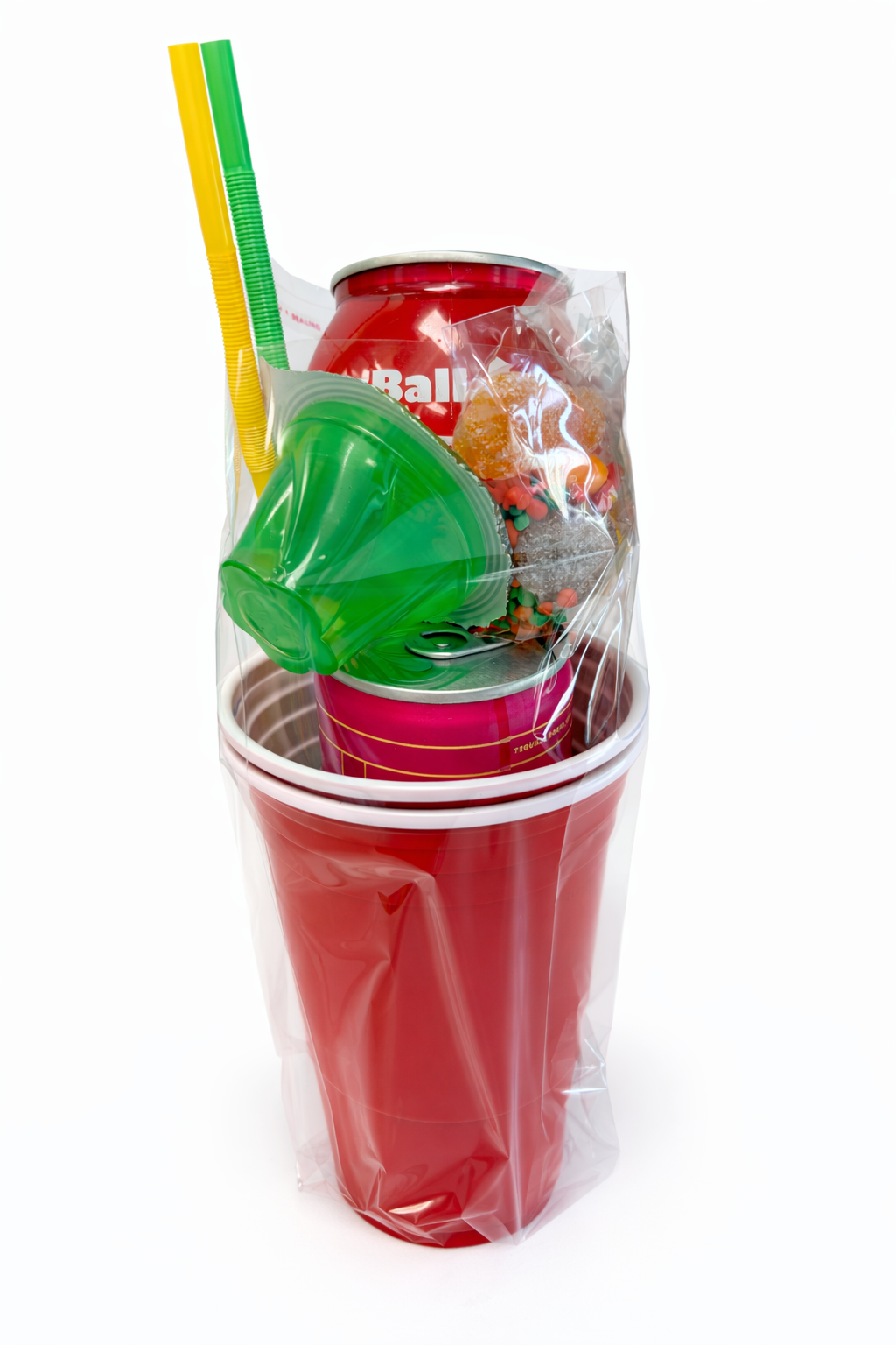 Cocktail BuzzBall Kit & Sour Warheads with Jello Shot, Popping Candy & Mini Vodka (Makes 2 Alcoholic Cocktails)(New)  (TLT-MS)