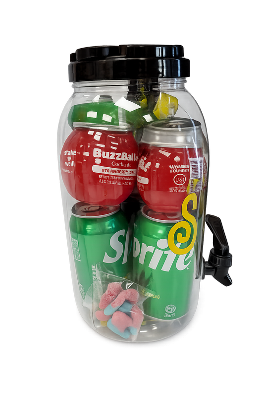 Cocktail Bucket with BuzzBallz, Jello Shots, Popping Candy & Mixing Drinks (Makes 4 Alcoholic Cocktails) (New) (TLT-MS)