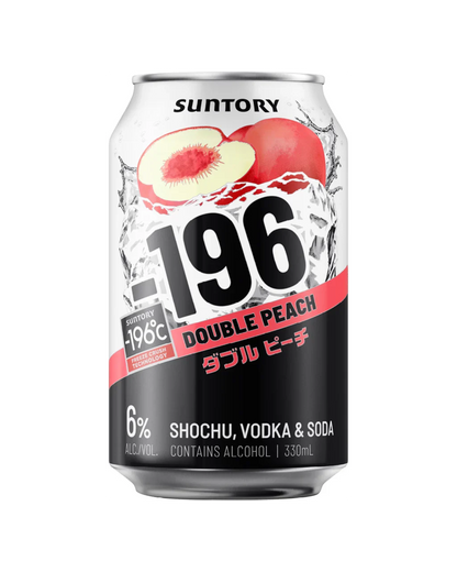 . -196 Vodka Seltzer Double Peach 6% 330mL 10 Pack Cans (New) (Due Early January)